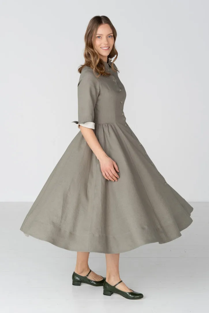 Malva – Button-Down Linen Shirt Dress sold by Son de Flor product image thumbnail 5