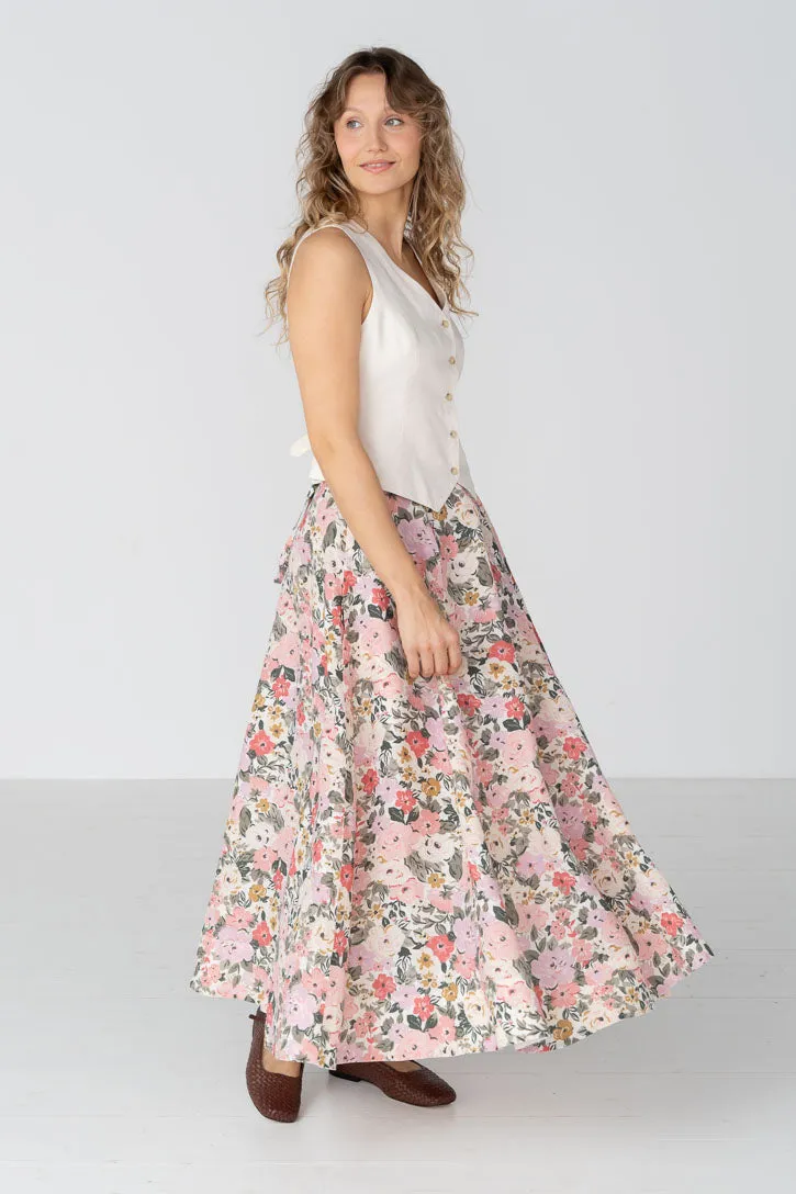 Wrap – Full-Circle Maxi Linen Skirt sold by Son de Flor product image thumbnail 4