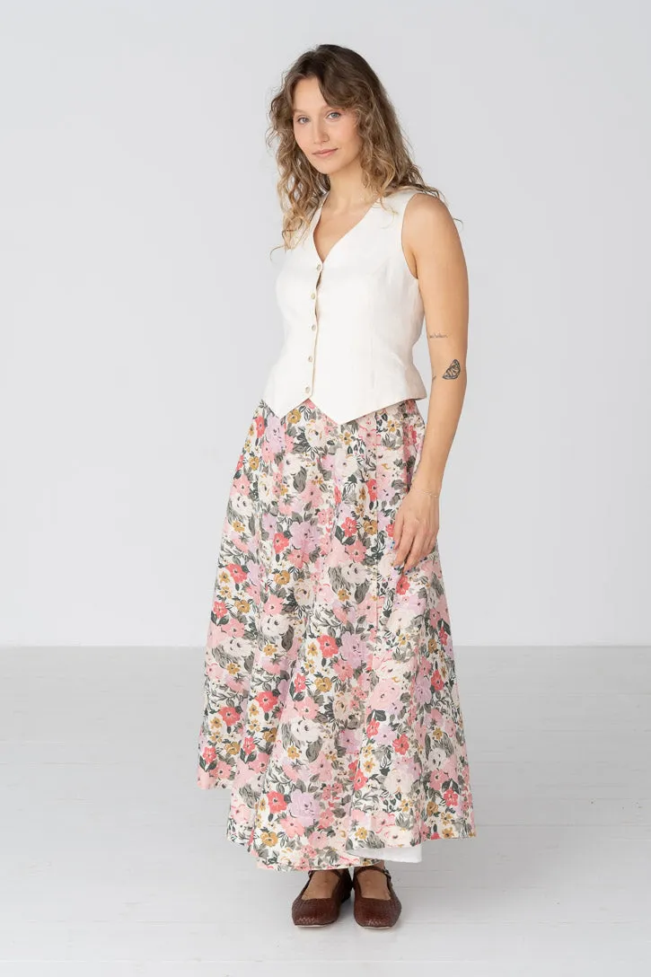 Wrap – Full-Circle Maxi Linen Skirt sold by Son de Flor product image thumbnail 3