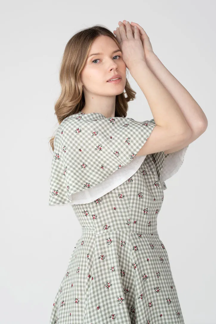 Wrap – Linen Wrap Dress with Butterfly Sleeves sold by Son de Flor product image thumbnail 3