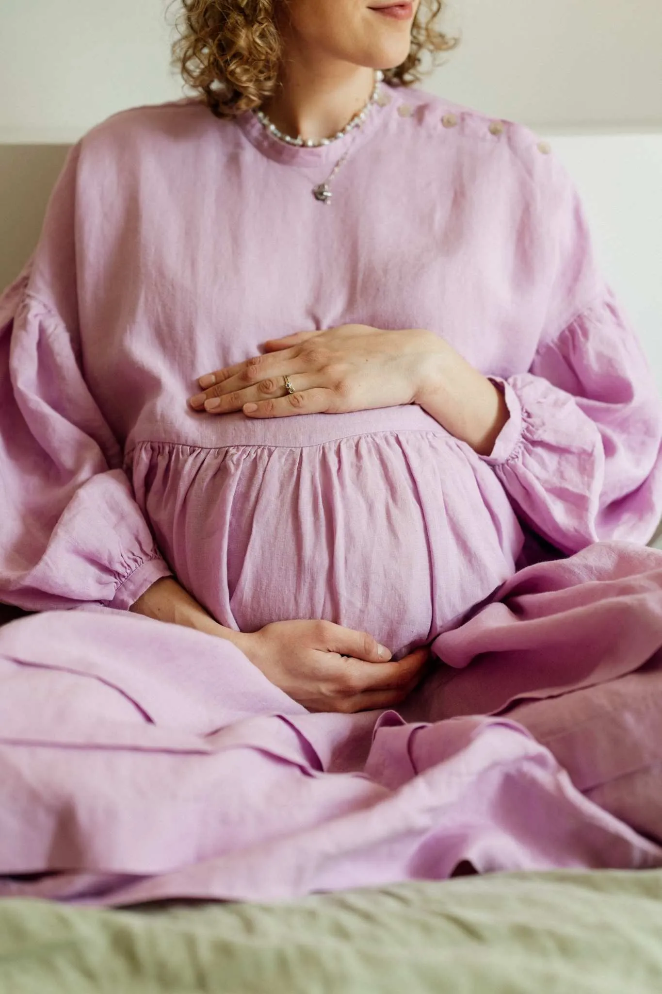 Gale – Oversized Maternity Linen Dress sold by Son de Flor product image thumbnail 4