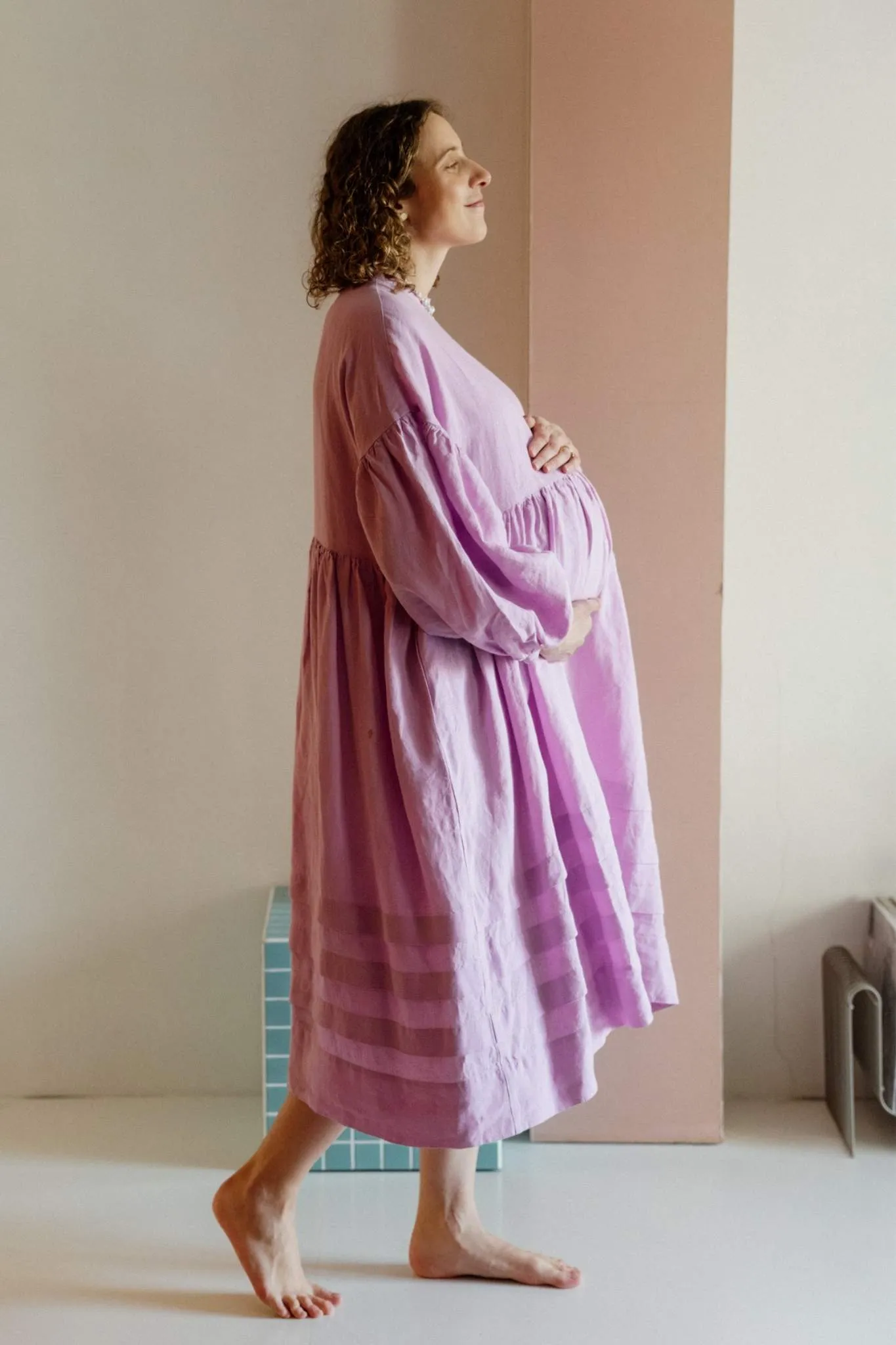Gale – Oversized Maternity Linen Dress sold by Son de Flor product image thumbnail 5