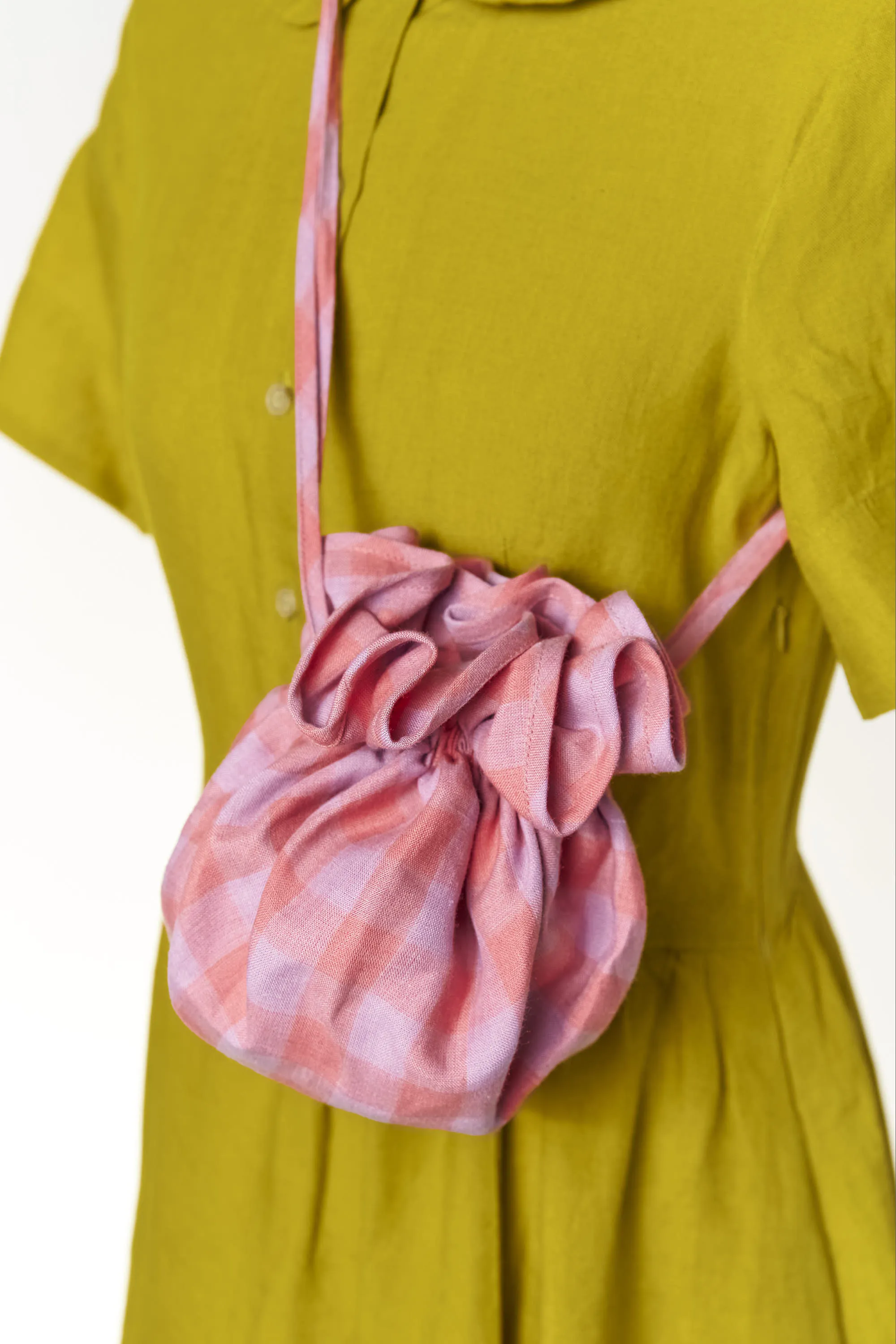 Flower Bag, Pink Gingham sold by Son de Flor product image thumbnail 2