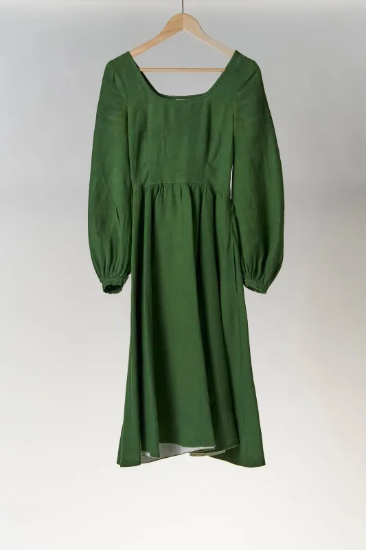 Carmen Dress, Long Sleeve, Emerald Green made by Son de Flor