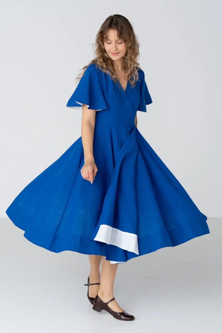Wrap – Linen Dress with Butterfly Sleeves sold by Son de Flor product image thumbnail 5