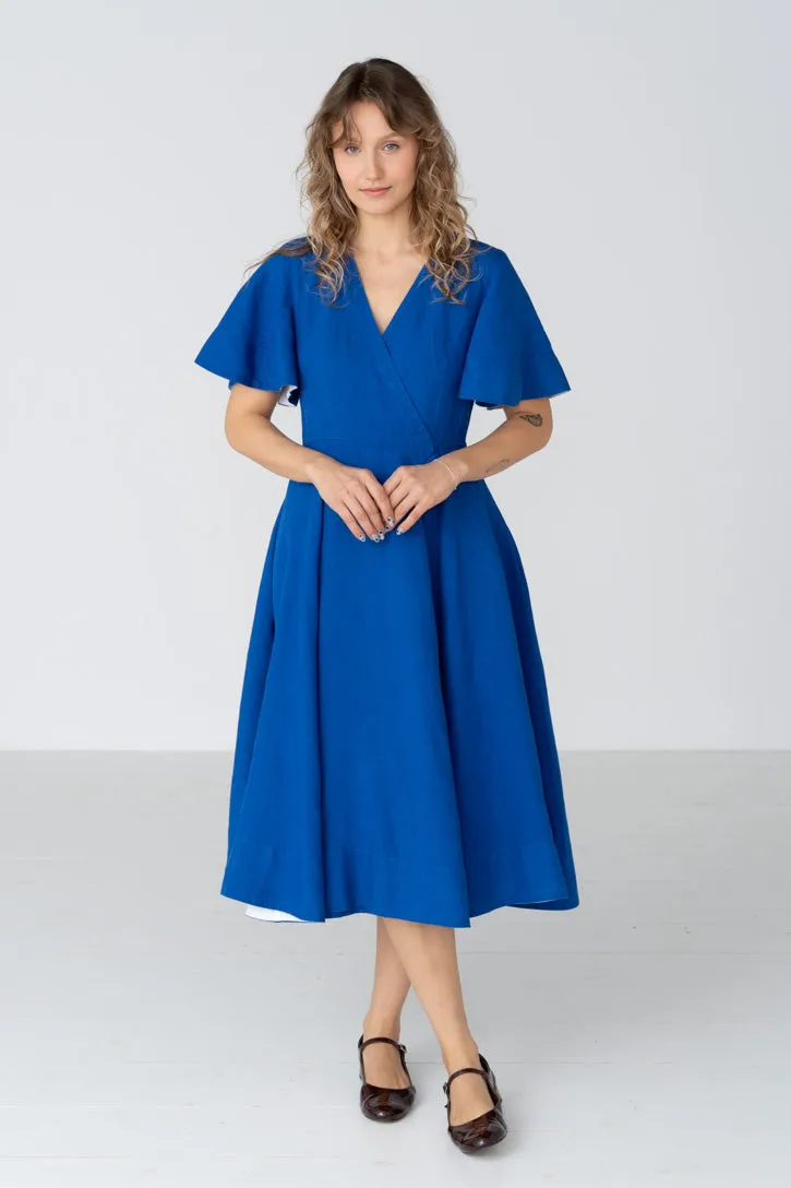 Wrap – Linen Dress with Butterfly Sleeves sold by Son de Flor product image thumbnail 2
