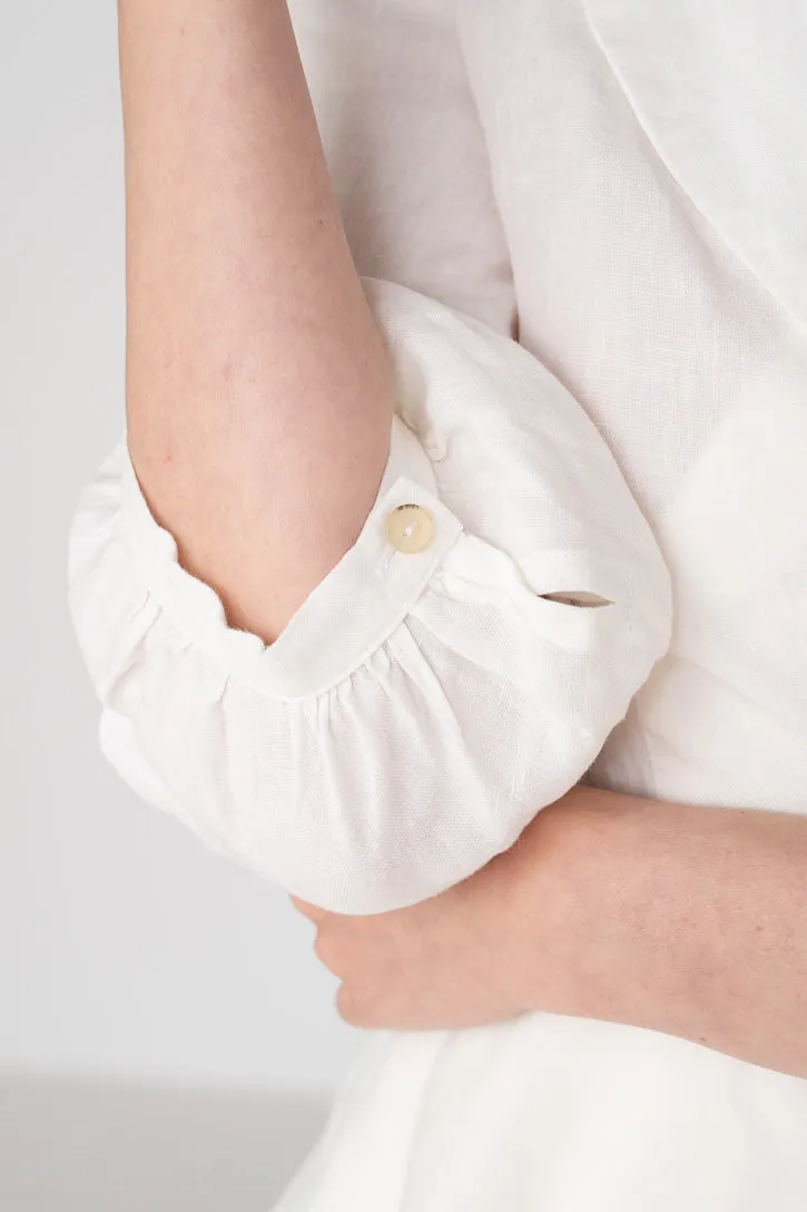 Gaia – Linen Wrap Shirt with Notch Collar sold by Son de Flor product image thumbnail 4