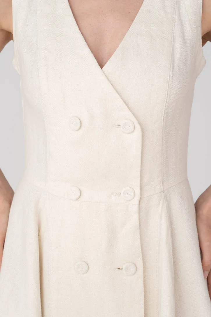 Rosa – Midi Linen Dress with Double-Button Front sold by Son de Flor product image thumbnail 4