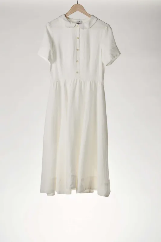 Magnolia White Sleeve Short Classic Dress made by Son de Flor