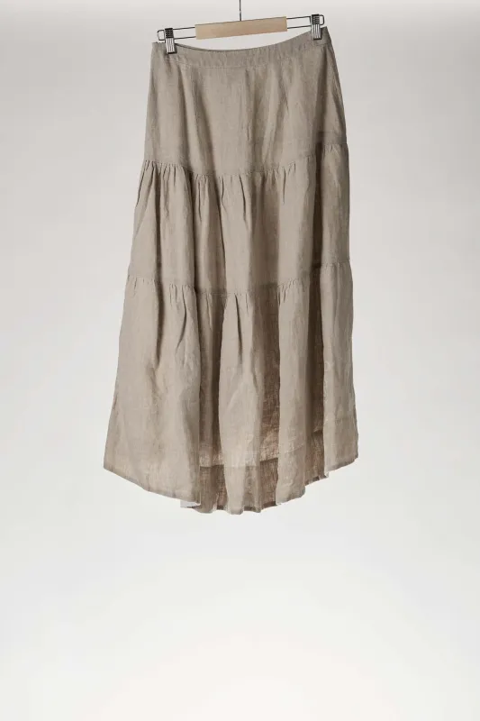 Tiered skirt, Natural Linen made by Son de Flor