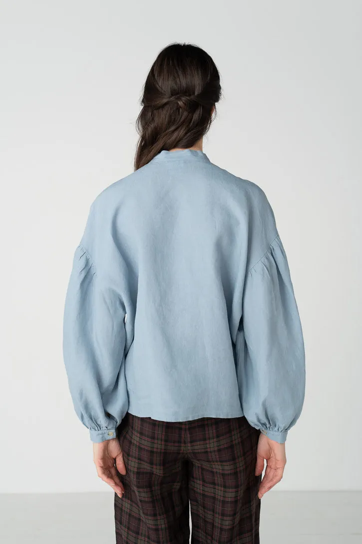 Clementine – Linen Shirt with Bow-Tie Collar sold by Son de Flor product image thumbnail 5