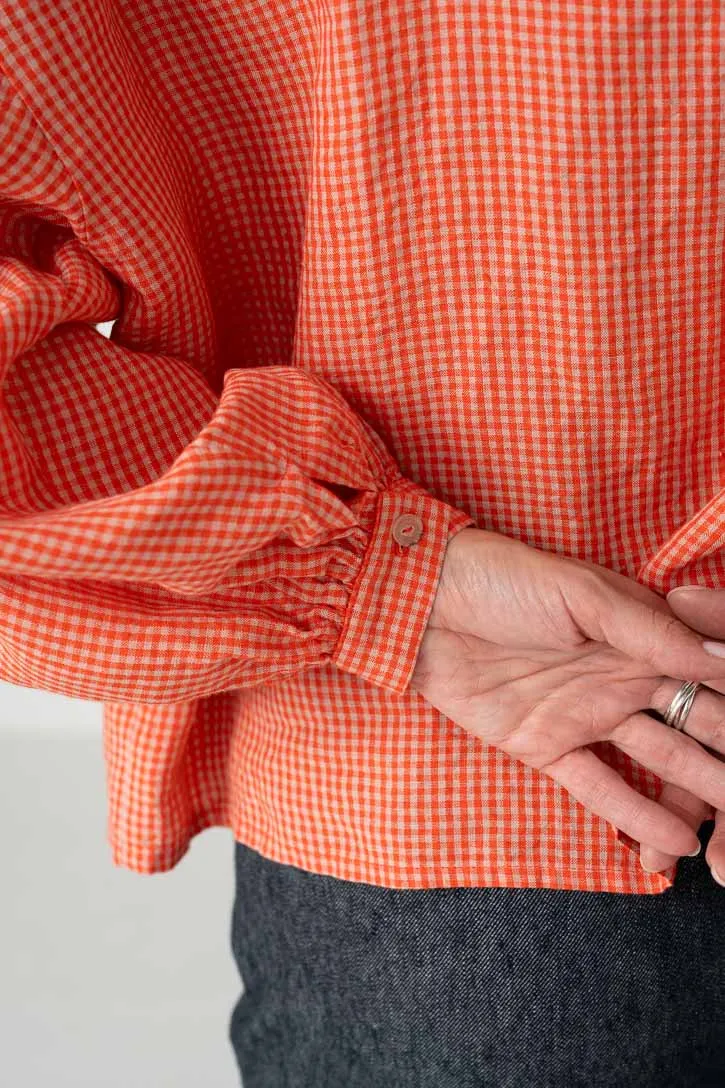 Clementine – Linen Shirt with Bow-Tie Collar sold by Son de Flor product image thumbnail 4