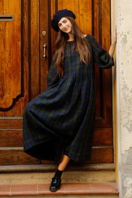 Gaia –  Linen Smock Dress made by Son de Flor