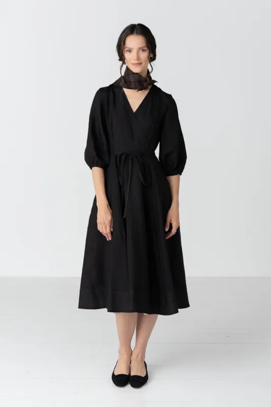 Gaia - Linen Wrap Dress made by Son de Flor