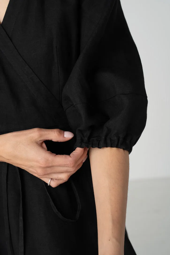 Gaia - Linen Wrap Dress sold by Son de Flor product image thumbnail 4
