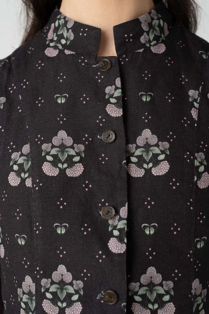 Peplum – Linen Vest with Mandarin Collar sold by Son de Flor product image thumbnail 3