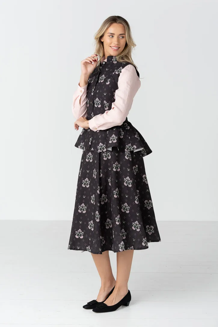 Peplum – Linen Vest with Mandarin Collar sold by Son de Flor product image thumbnail 2