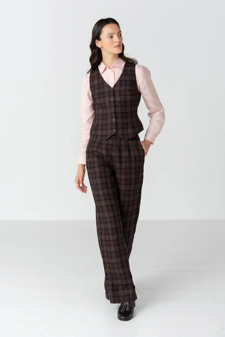 Edith – Straight Leg Linen Maxi Trousers sold by Son de Flor