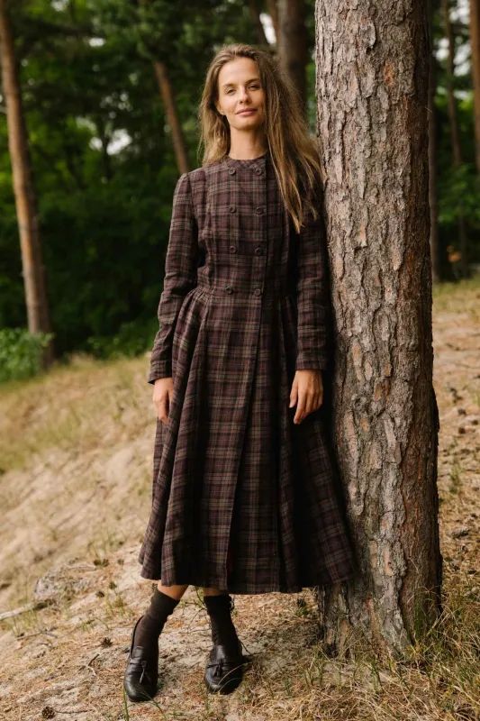 Moor – Linen Coat with Mandarin Collar made by Son de Flor