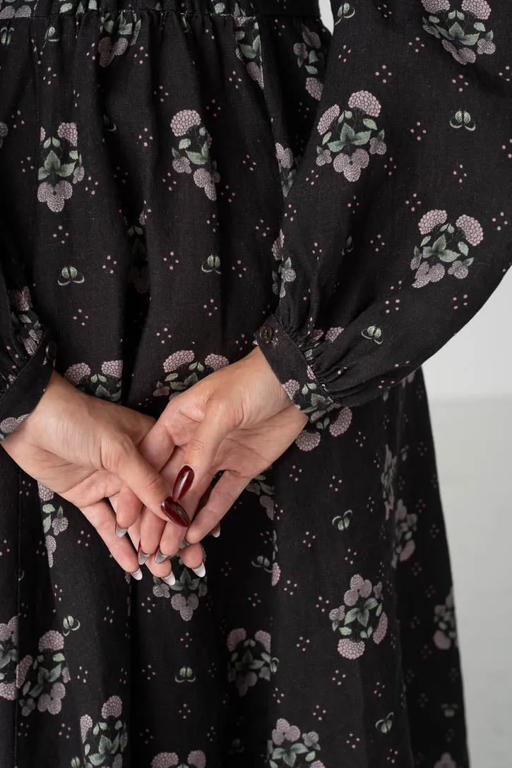 Carmen – Linen Midi Dress with Long Sleeves sold by Son de Flor product image thumbnail 3