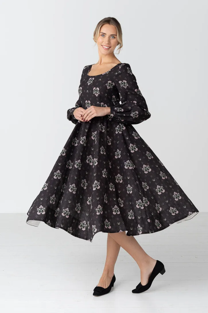 Carmen – Linen Midi Dress with Long Sleeves sold by Son de Flor product image thumbnail 5