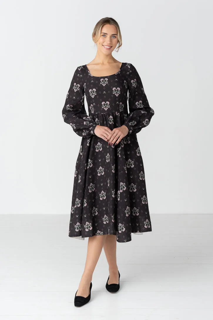 Carmen – Linen Midi Dress with Long Sleeves sold by Son de Flor product image thumbnail 2