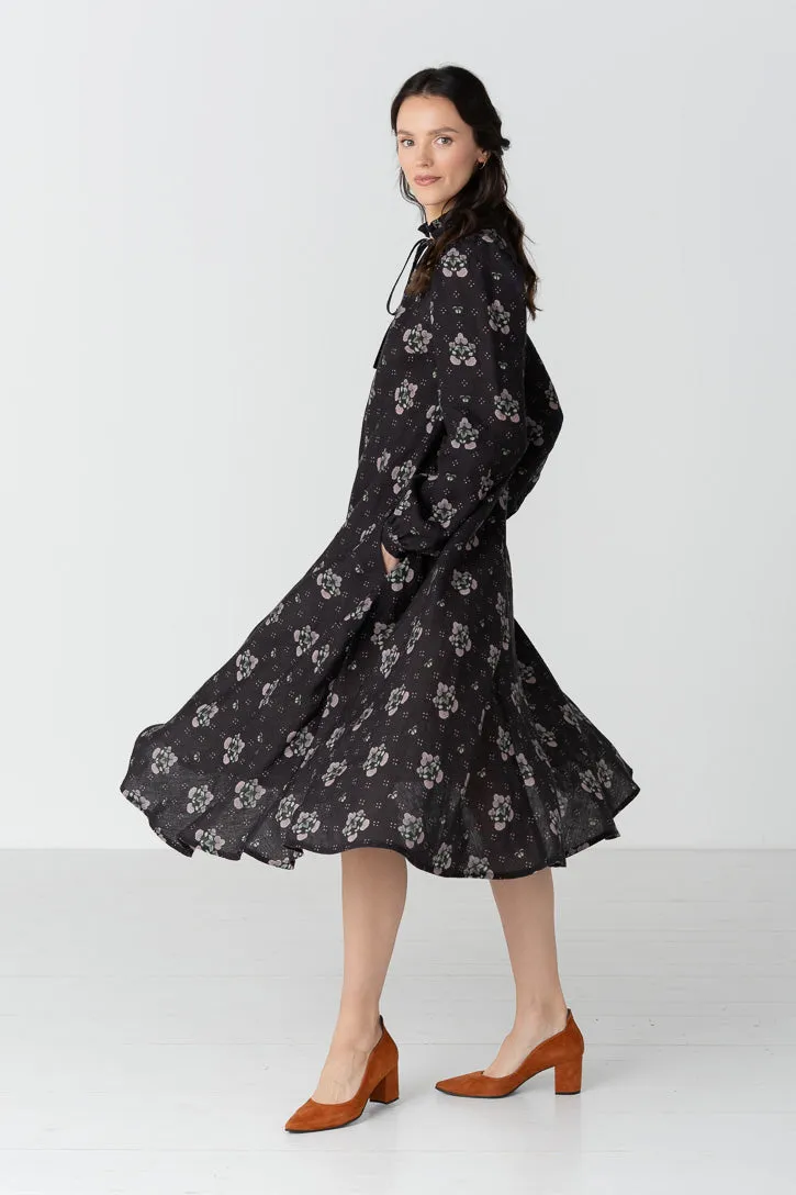 Dawn – Linen Dress with Tie Neckline sold by Son de Flor product image thumbnail 5