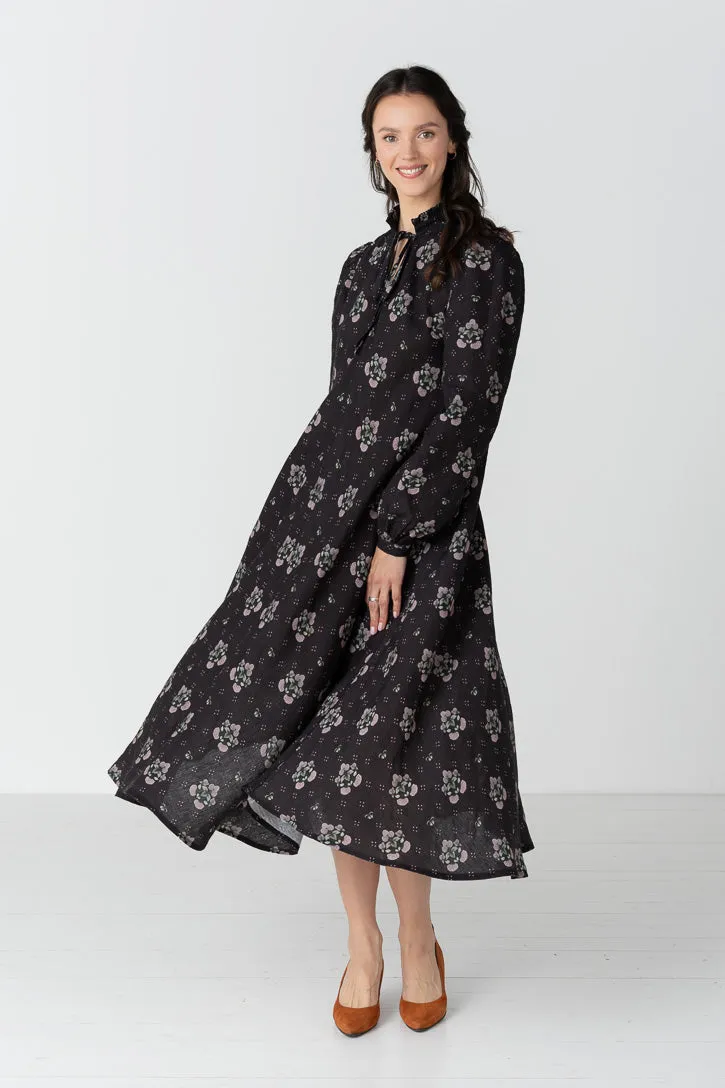 Dawn – Linen Dress with Tie Neckline sold by Son de Flor product image thumbnail 2