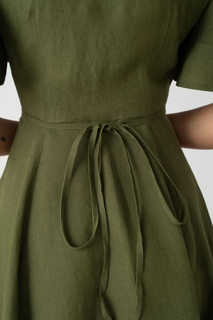 Wrap – Linen Dress with Butterfly Sleeves sold by Son de Flor product image thumbnail 4
