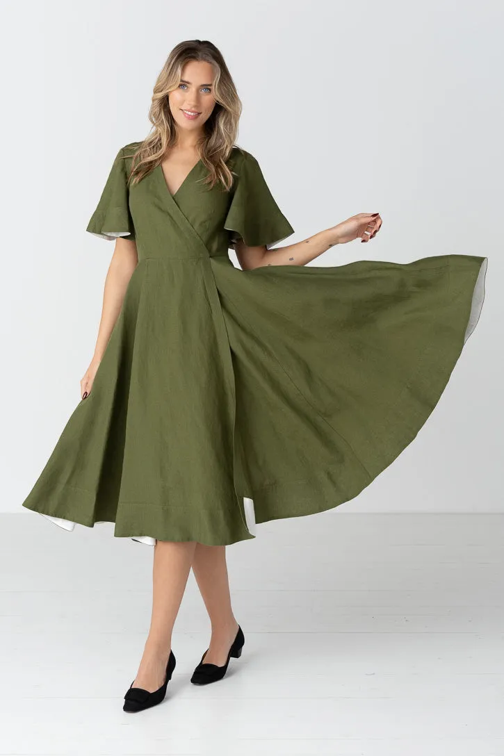 Wrap – Linen Dress with Butterfly Sleeves sold by Son de Flor product image thumbnail 2