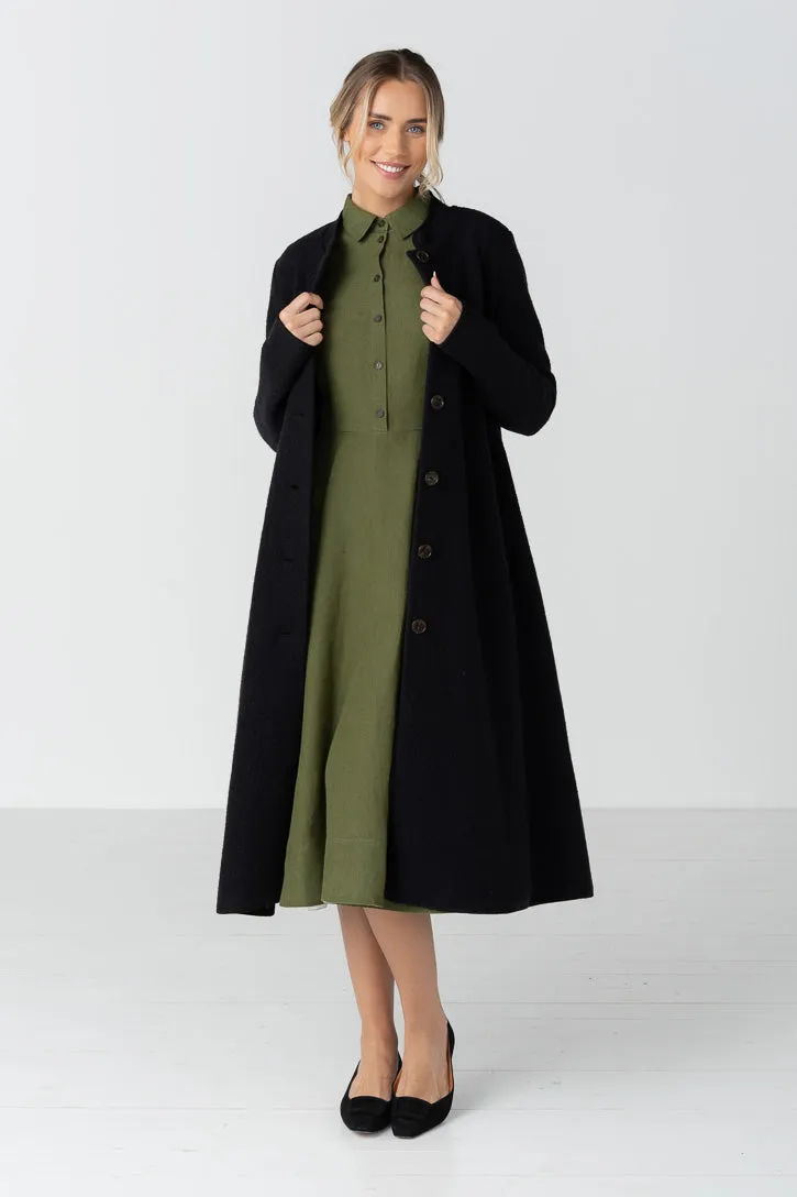 Classic – Virgin Wool Coat with Thumbhole Sleeves sold by Son de Flor product image thumbnail 2