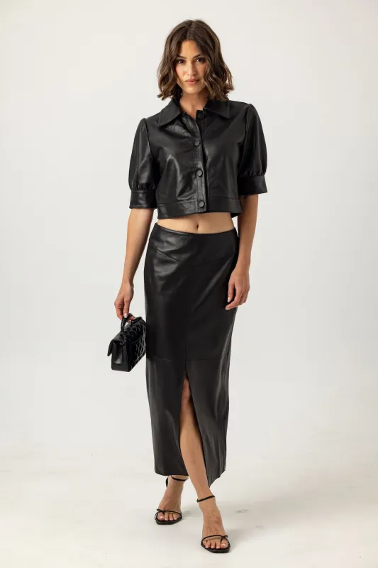 LEATHER BEAKER SKIRT sold by We Are Sundays