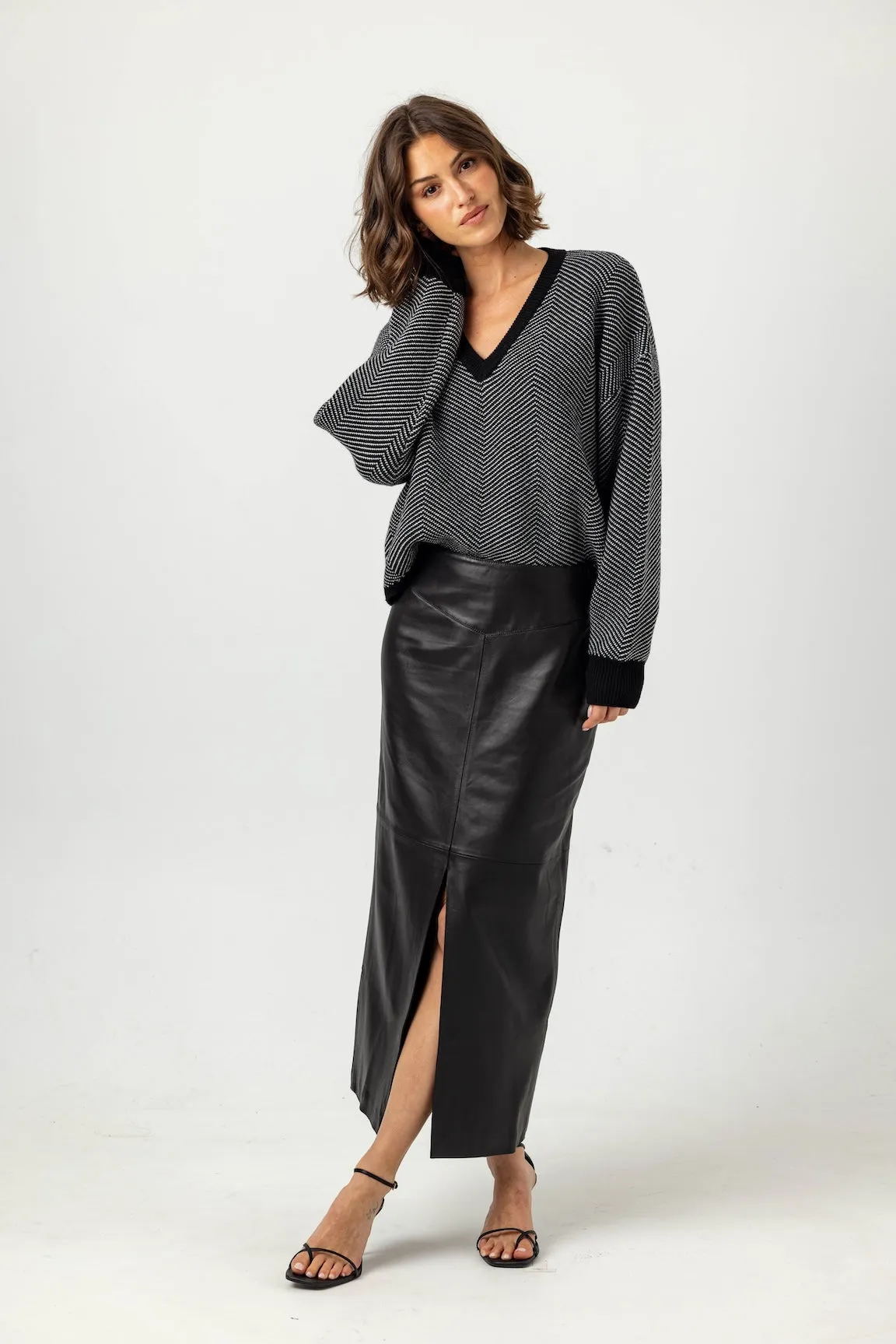 LEATHER BEAKER SKIRT sold by We Are Sundays product image thumbnail 5