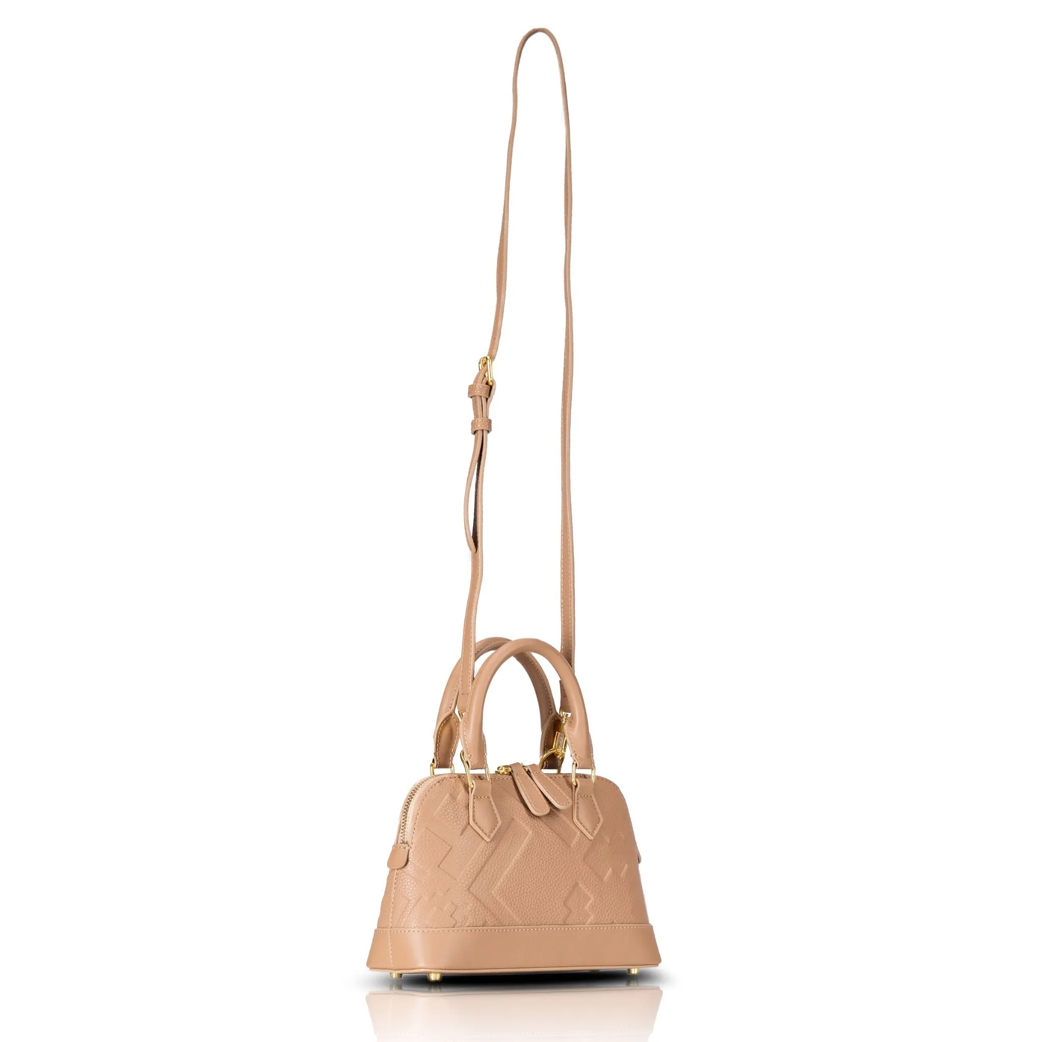 EMBOSSED DOME BAG - BEIGE sold by Galxboy product image thumbnail 4