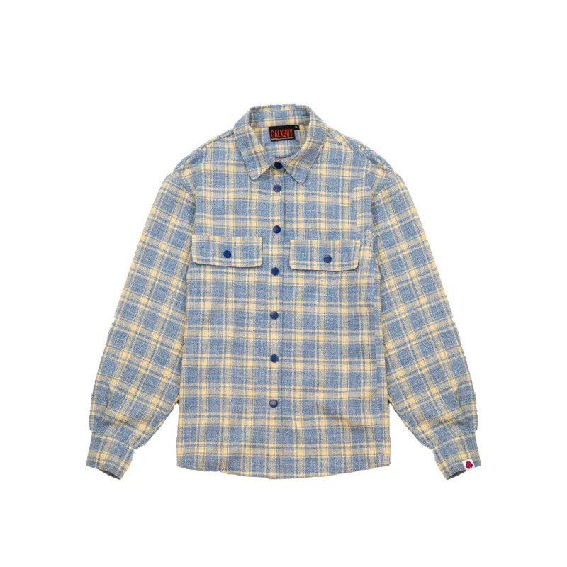 COASTAL BLUE FLANNEL SHIRT made by Galxboy
