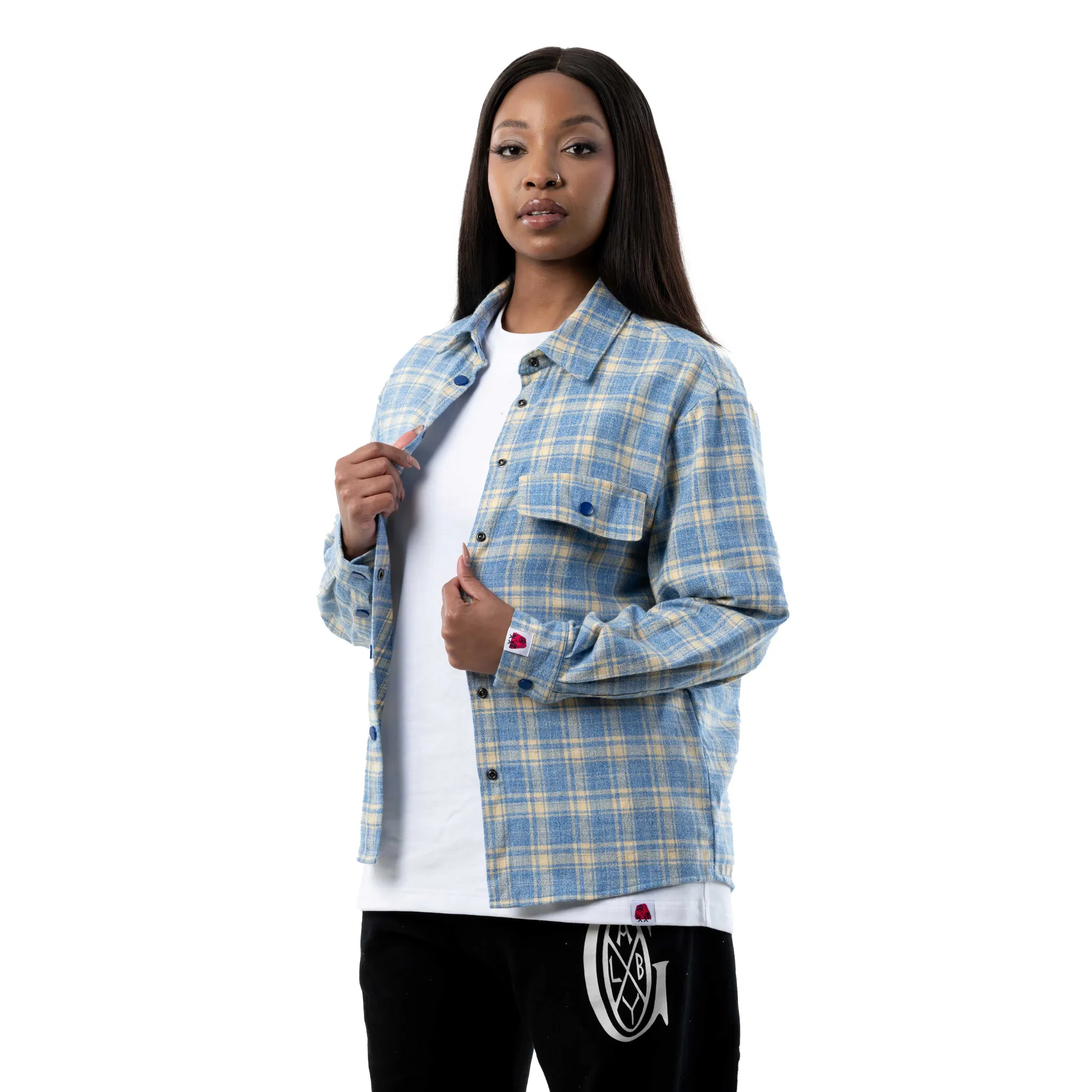 COASTAL BLUE FLANNEL SHIRT sold by Galxboy product image thumbnail 4