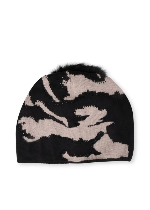Colorado Black/Beige Camo Beanie - FINAL SALE sold by HAUTE SHORE