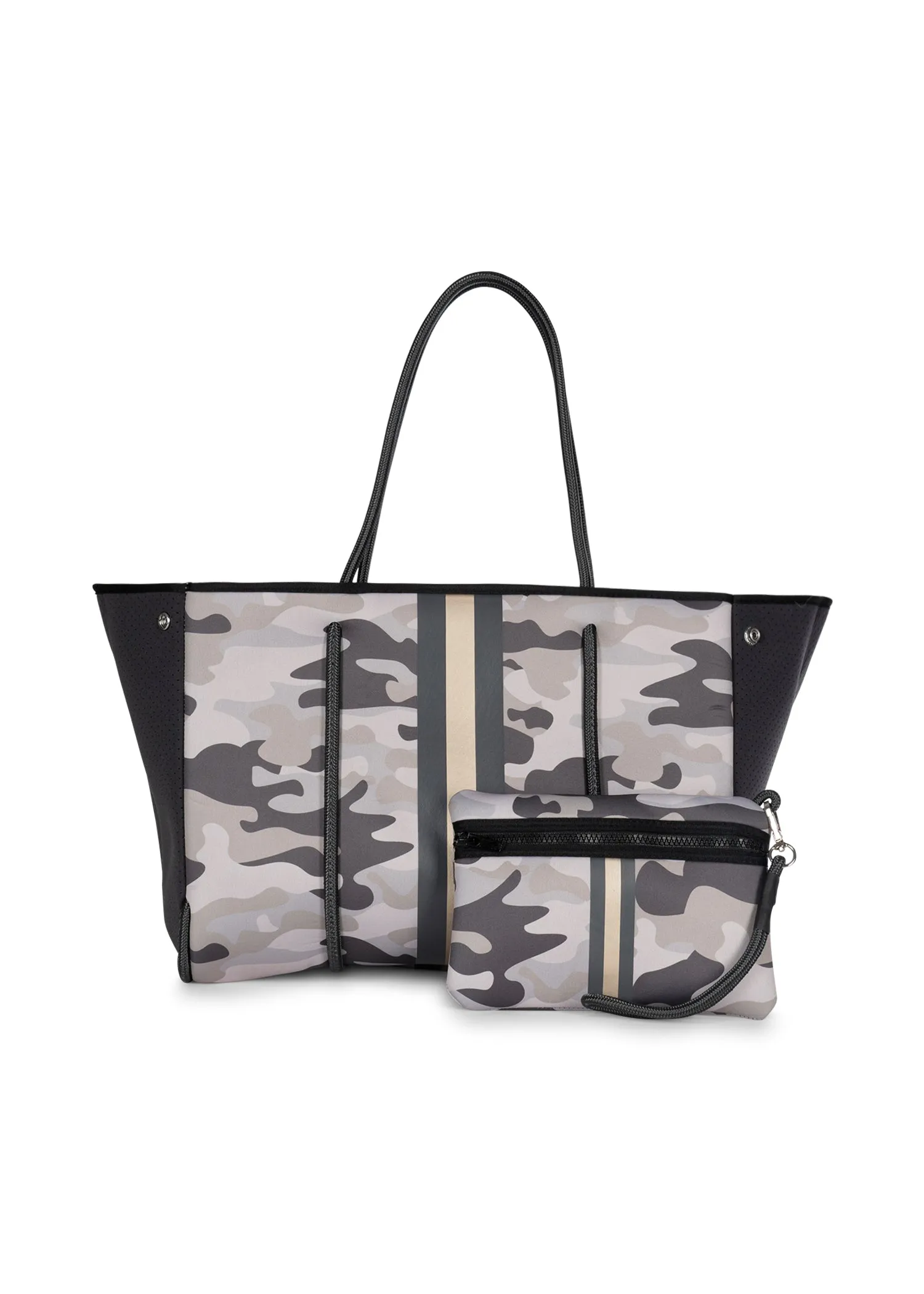 Greyson Safari Neoprene Tote with Monogram sold by HAUTE SHORE