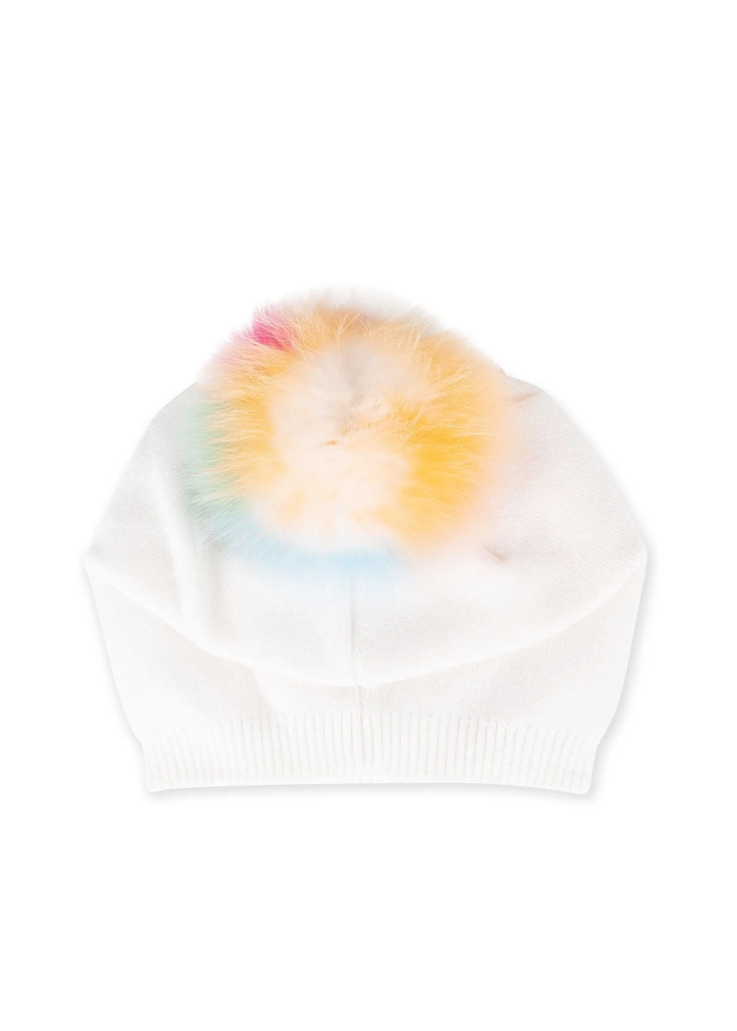 Brooklyn Beanie White Multi Fox sold by HAUTE SHORE