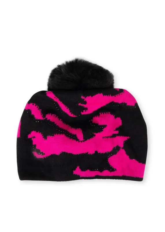 Colorado Black/Hot Pink Camo Beanie- FINAL SALE sold by HAUTE SHORE