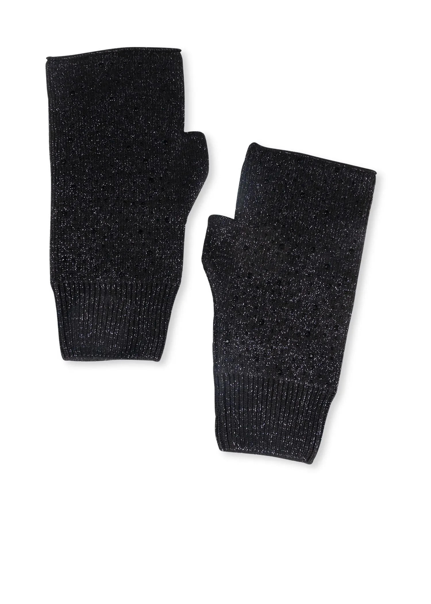 Lurex Twinkle Fingerless Glove Black - FINAL SALE sold by HAUTE SHORE