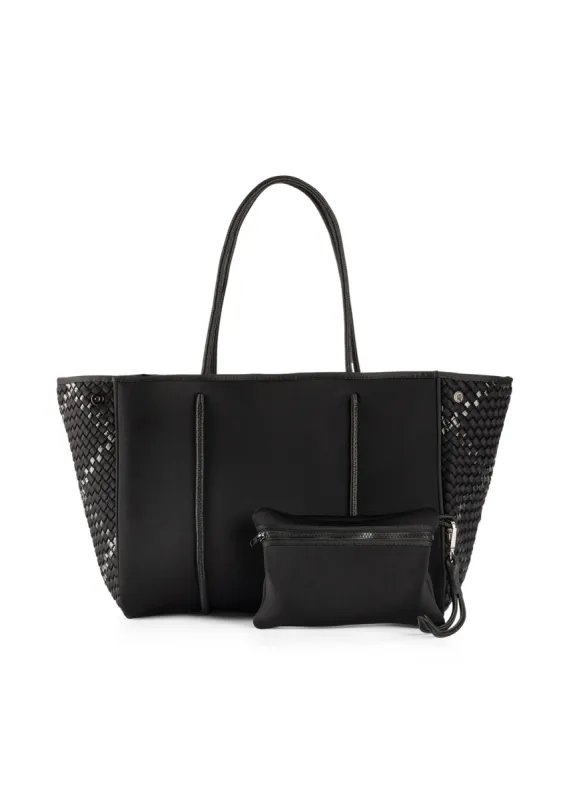 Greyson Noir Woven Neoprene Tote with Monogram sold by HAUTE SHORE