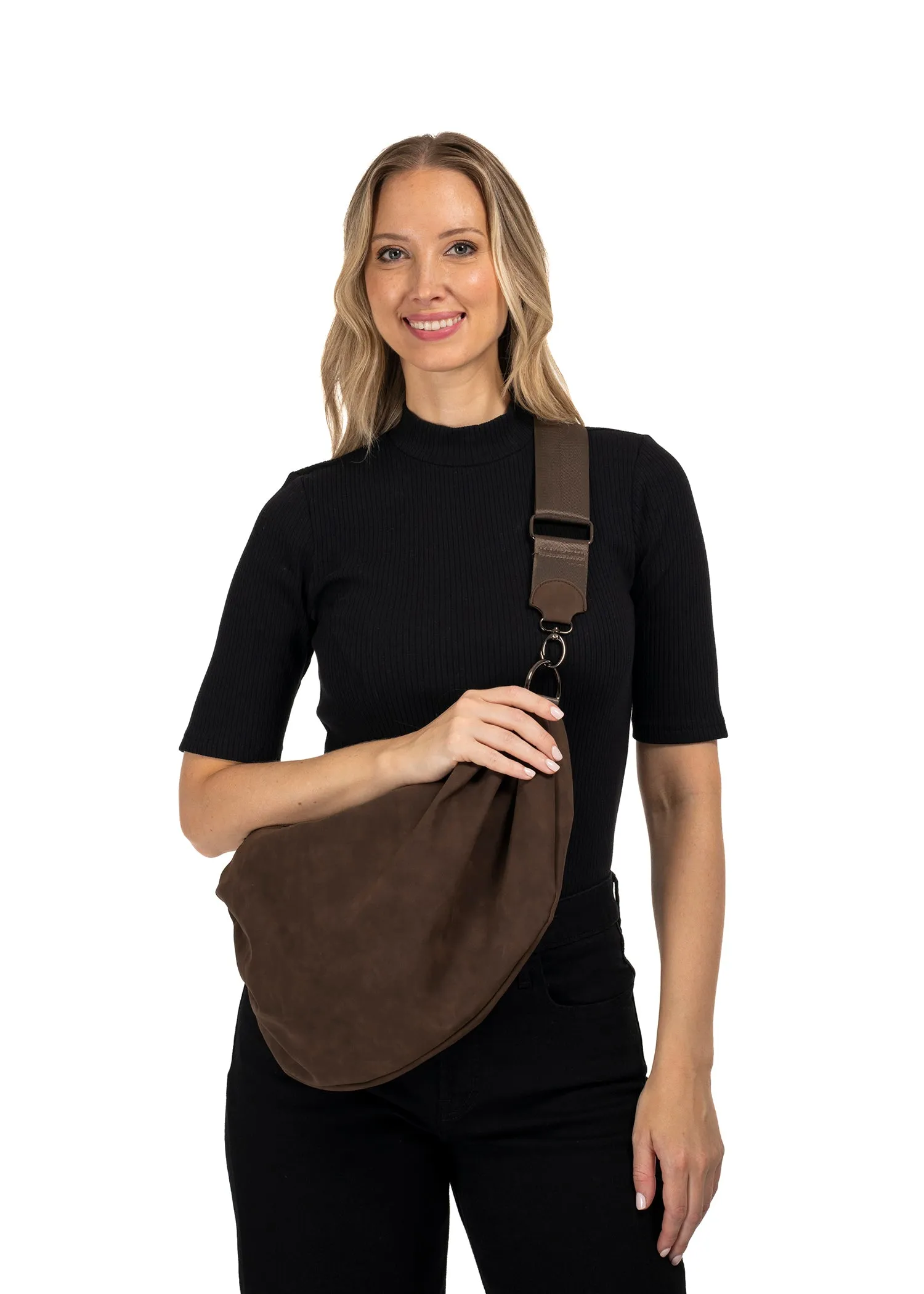 The Ollie Espresso Sling Bag - FINAL SALE sold by HAUTE SHORE product image thumbnail 5