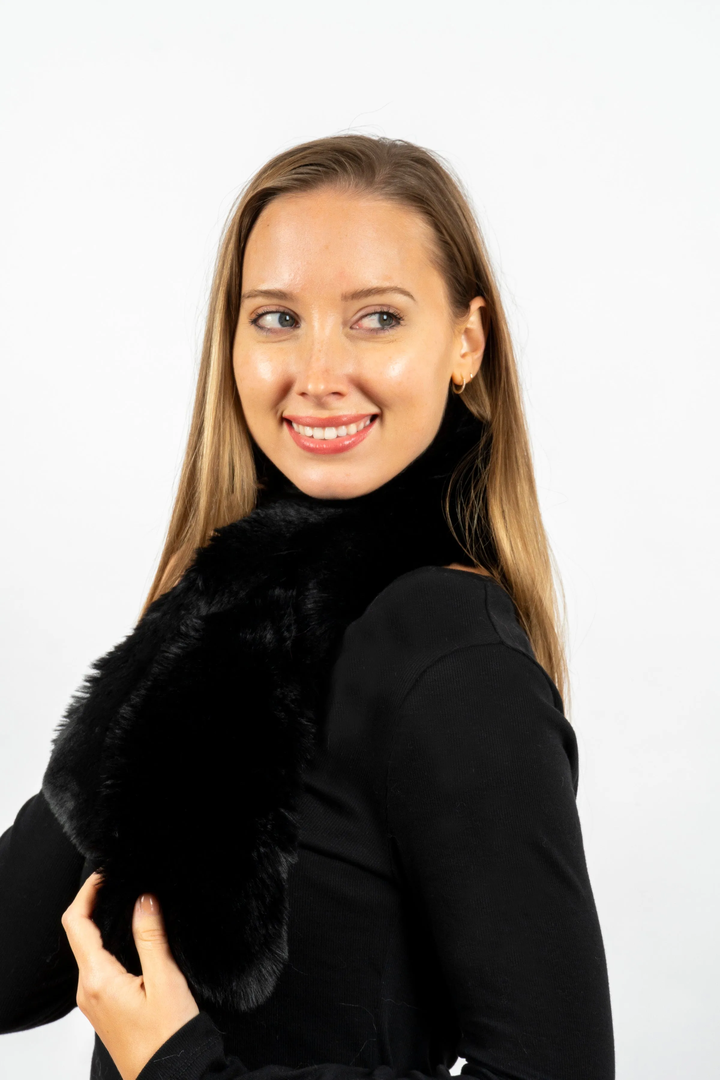 Whistler Scarf Faux Fur Black - FINAL SALE sold by HAUTE SHORE