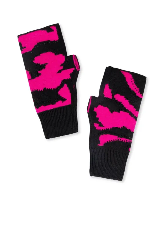 Colorado Black/Hot Pink Camo Fingerless Gloves- FINAL SALE sold by HAUTE SHORE