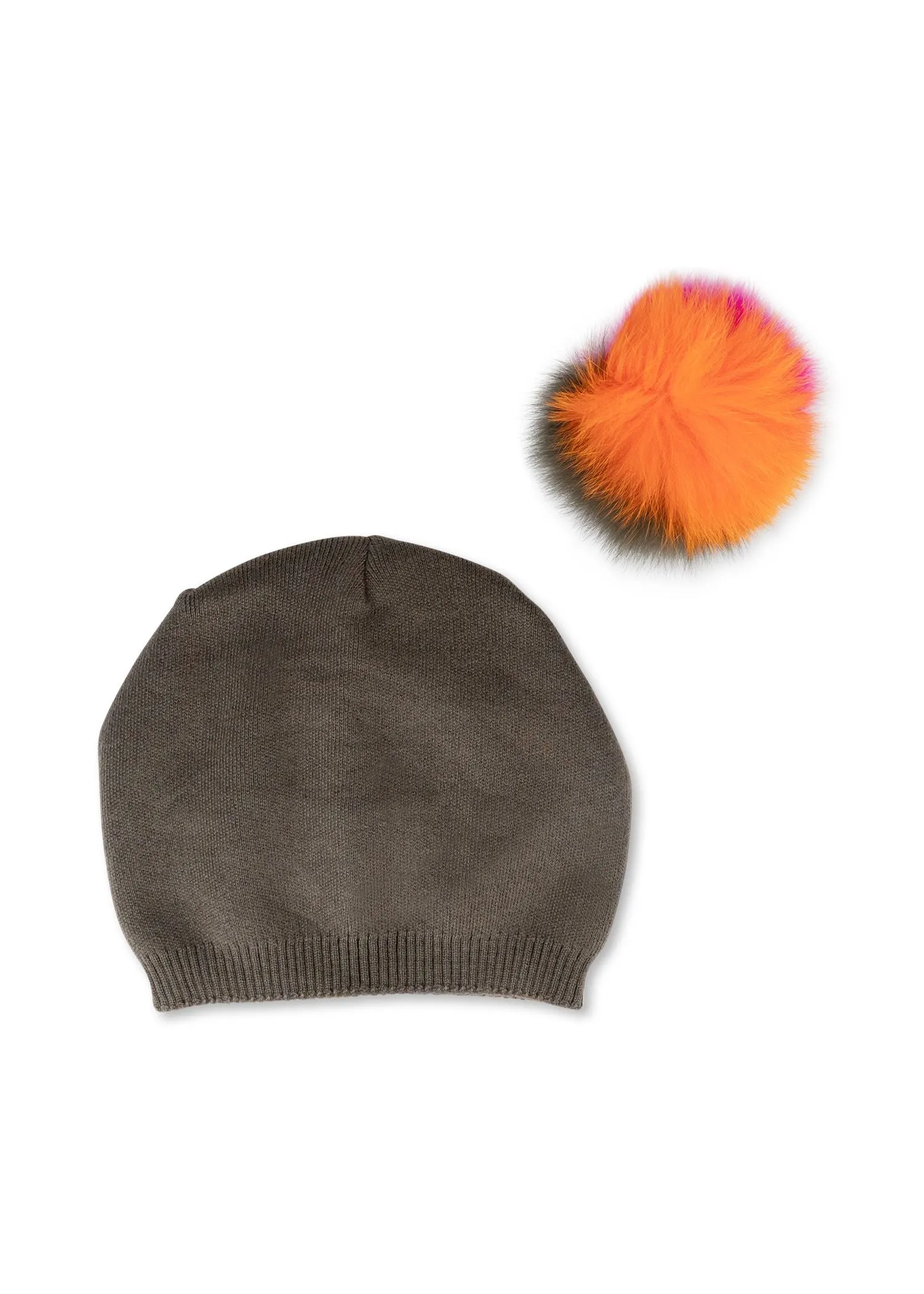 Brooklyn Beanie Army/Multi Fox - FINAL SALE sold by HAUTE SHORE product image thumbnail 4