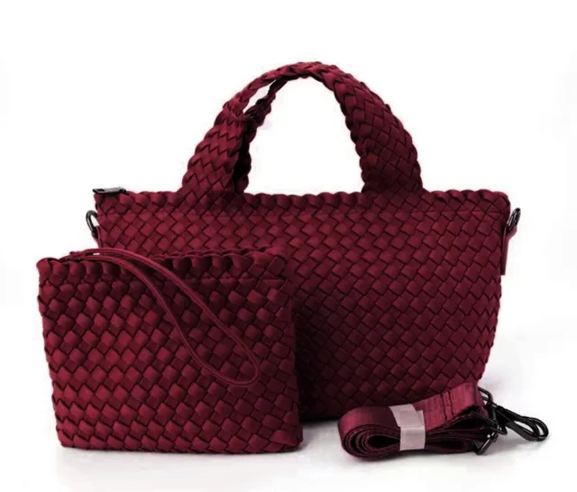 Mark Merlot Woven Mini Tote sold by HAUTE SHORE