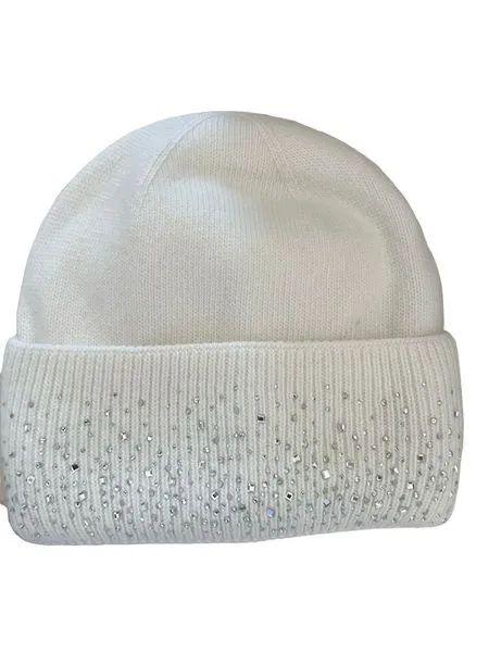 Crystal Beanie White sold by HAUTE SHORE