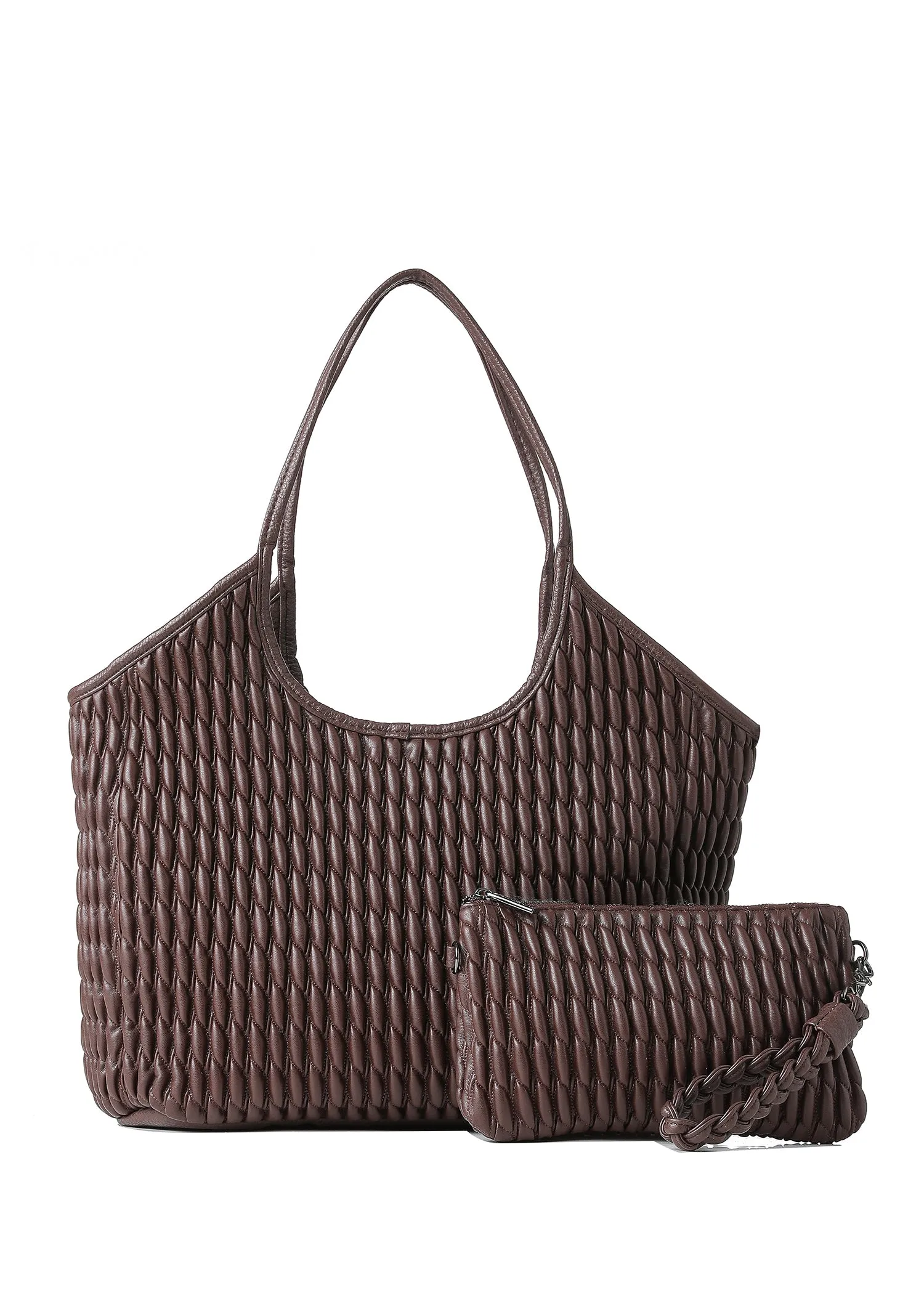 Isla Chocolate Tote sold by HAUTE SHORE