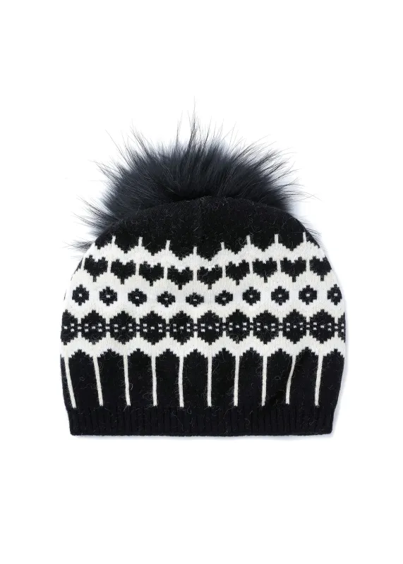 Fair Isle Beanie Black sold by HAUTE SHORE